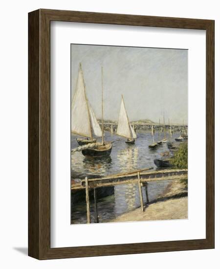 Voiliers à Argenteuil-Gustave Caillebotte-Framed Giclee Print