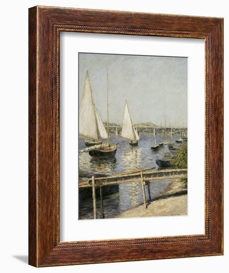 Voiliers à Argenteuil-Gustave Caillebotte-Framed Giclee Print