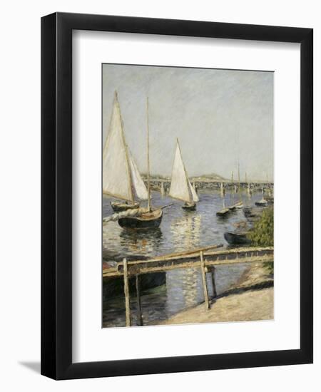 Voiliers à Argenteuil-Gustave Caillebotte-Framed Giclee Print