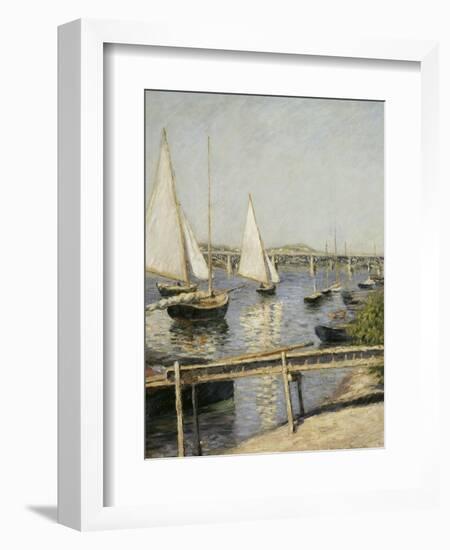 Voiliers à Argenteuil-Gustave Caillebotte-Framed Giclee Print