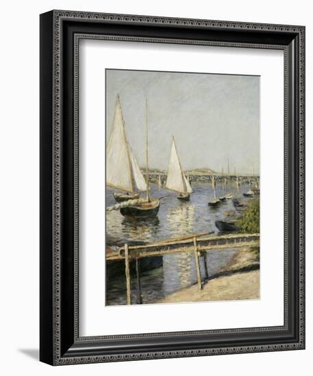 Voiliers à Argenteuil-Gustave Caillebotte-Framed Giclee Print