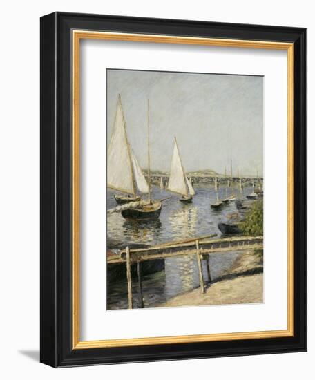 Voiliers à Argenteuil-Gustave Caillebotte-Framed Giclee Print