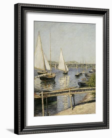 Voiliers à Argenteuil-Gustave Caillebotte-Framed Giclee Print