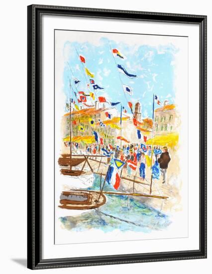 Voiliers a Saint-Tropez-Urbain Huchet-Framed Limited Edition