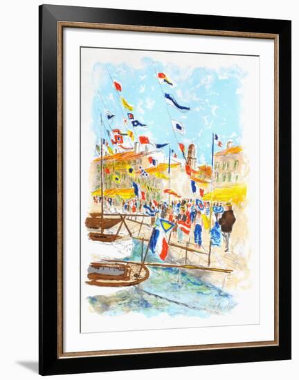 Voiliers a Saint-Tropez-Urbain Huchet-Framed Limited Edition