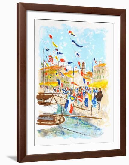 Voiliers a Saint-Tropez-Urbain Huchet-Framed Limited Edition