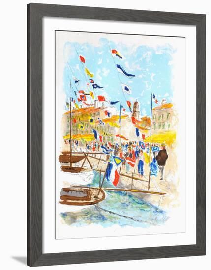 Voiliers a Saint-Tropez-Urbain Huchet-Framed Limited Edition