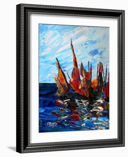 Voiliers au port a bainet, 2009-Patricia Brintle-Framed Giclee Print