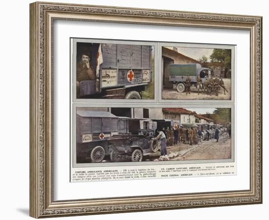 Voiture Ambulance Americaine, Un Camion Sanitaire Americain, Poste Central Americain-Jules Gervais-Courtellemont-Framed Photographic Print