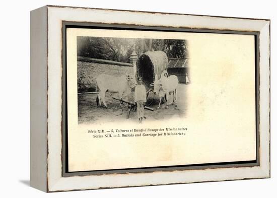 Voitures Et Boeufs a L'Usage Des Missionnaires, Bulloks, Carriage, Ochsen-null-Framed Premier Image Canvas