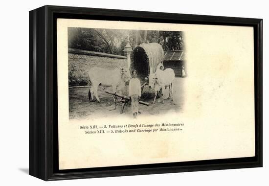 Voitures Et Boeufs a L'Usage Des Missionnaires, Bulloks, Carriage, Ochsen-null-Framed Premier Image Canvas