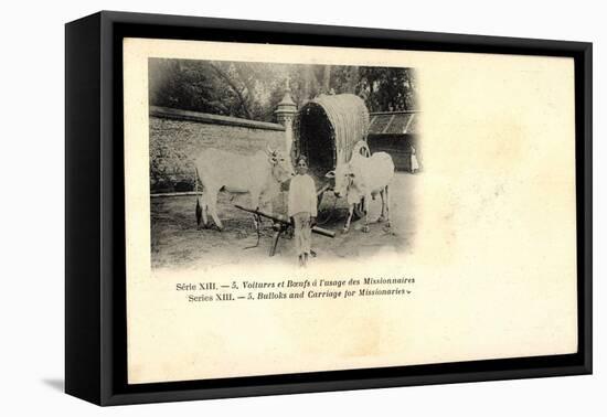 Voitures Et Boeufs a L'Usage Des Missionnaires, Bulloks, Carriage, Ochsen-null-Framed Premier Image Canvas