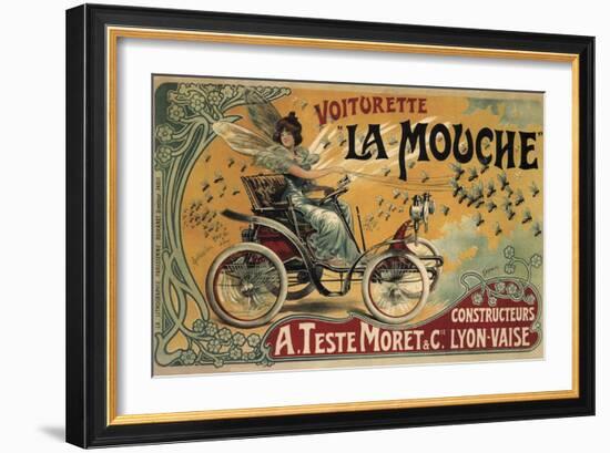 Voiturette La Mouche France 1900-null-Framed Premium Giclee Print