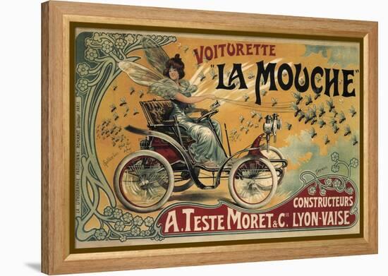 Voiturette La Mouche France 1900-null-Framed Premier Image Canvas