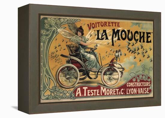 Voiturette La Mouche France 1900-null-Framed Premier Image Canvas