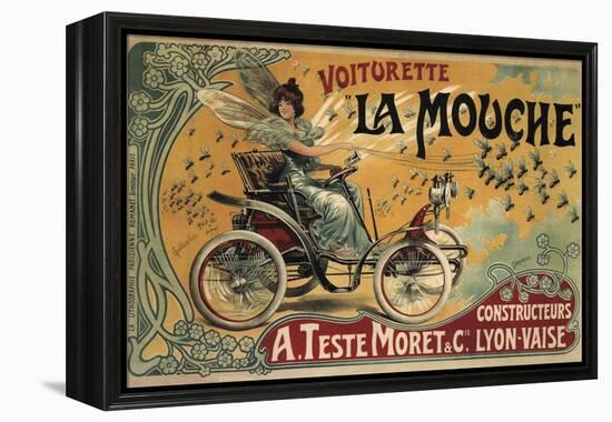 Voiturette La Mouche France 1900-null-Framed Premier Image Canvas