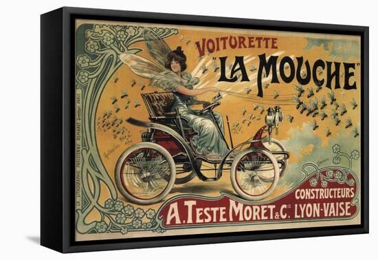 Voiturette La Mouche France 1900-null-Framed Premier Image Canvas