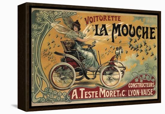 Voiturette La Mouche France 1900-null-Framed Premier Image Canvas