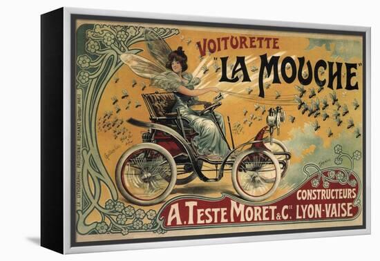 Voiturette La Mouche France 1900-null-Framed Premier Image Canvas