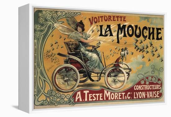 Voiturette La Mouche France 1900-null-Framed Premier Image Canvas