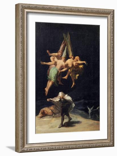 Vol De Sorcieres - Witches in Flight (Vuelo De Brujas) Par Francisco De Goya(1746-1828), 1797-1798-Francisco Jose de Goya y Lucientes-Framed Giclee Print