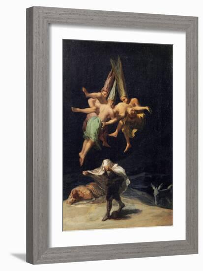 Vol De Sorcieres - Witches in Flight (Vuelo De Brujas) Par Francisco De Goya(1746-1828), 1797-1798-Francisco Jose de Goya y Lucientes-Framed Giclee Print