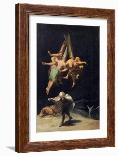 Vol De Sorcieres - Witches in Flight (Vuelo De Brujas) Par Francisco De Goya(1746-1828), 1797-1798-Francisco Jose de Goya y Lucientes-Framed Giclee Print