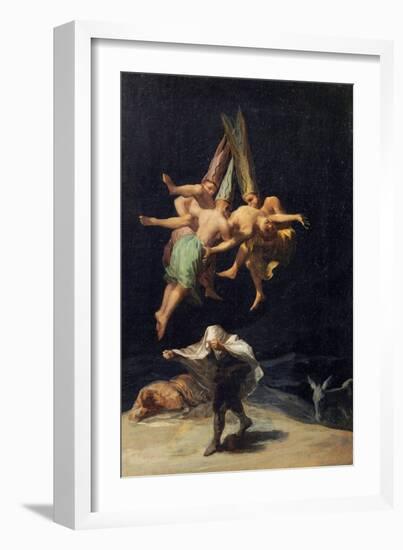 Vol De Sorcieres - Witches in Flight (Vuelo De Brujas) Par Francisco De Goya(1746-1828), 1797-1798-Francisco Jose de Goya y Lucientes-Framed Giclee Print
