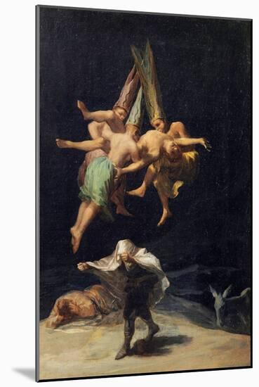 Vol De Sorcieres - Witches in Flight (Vuelo De Brujas) Par Francisco De Goya(1746-1828), 1797-1798-Francisco Jose de Goya y Lucientes-Mounted Giclee Print