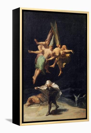 Vol De Sorcieres - Witches in Flight (Vuelo De Brujas) Par Francisco De Goya(1746-1828), 1797-1798-Francisco Jose de Goya y Lucientes-Framed Premier Image Canvas