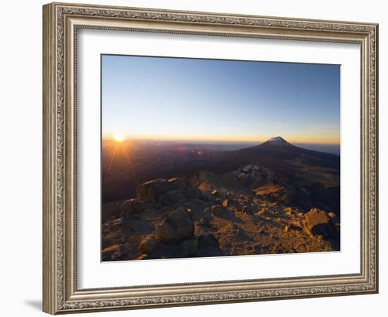 Volcan De Popocatepetl, 5452M, From Volcan De Iztaccihuatl, 5220M, Sierra Nevada, Mexico-Christian Kober-Framed Photographic Print
