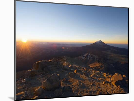 Volcan De Popocatepetl, 5452M, From Volcan De Iztaccihuatl, 5220M, Sierra Nevada, Mexico-Christian Kober-Mounted Photographic Print