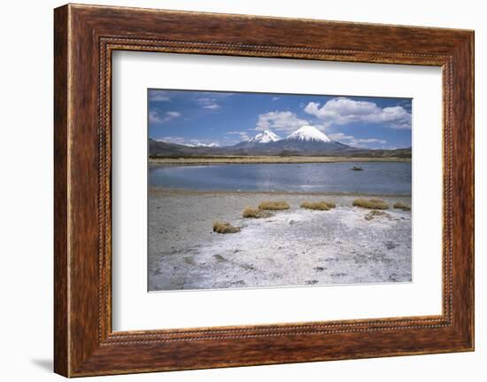 Volcan Parinacota on Right, Volcan Pomerape on Left, Volcanoes in the Lauca National Park, Chile-Geoff Renner-Framed Photographic Print