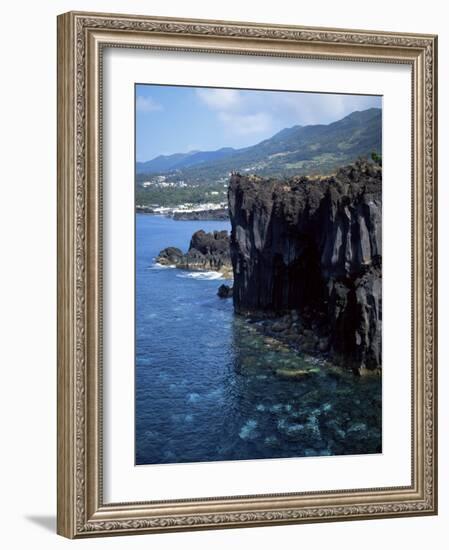 Volcanic Coastline, Island of Sao Jorge, Azores, Portugal, Atlantic-David Lomax-Framed Photographic Print