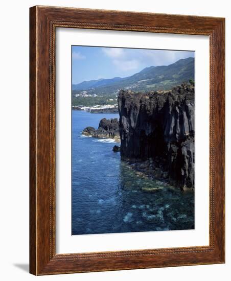 Volcanic Coastline, Island of Sao Jorge, Azores, Portugal, Atlantic-David Lomax-Framed Photographic Print