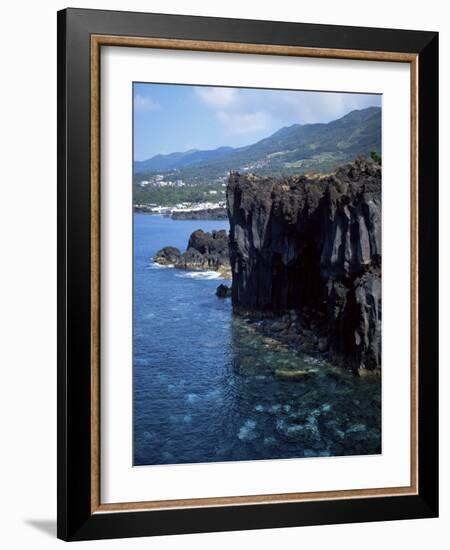 Volcanic Coastline, Island of Sao Jorge, Azores, Portugal, Atlantic-David Lomax-Framed Photographic Print