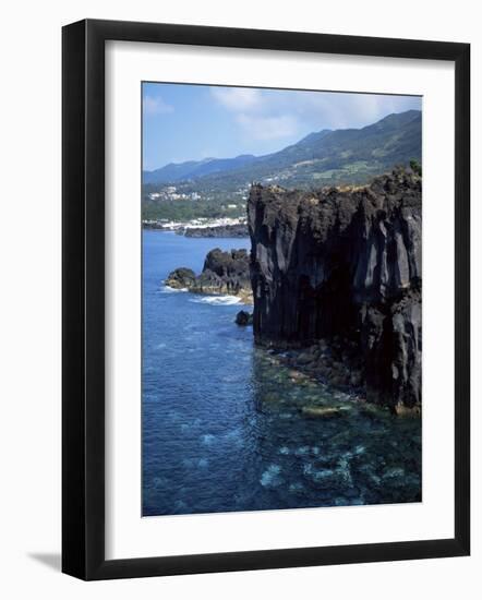 Volcanic Coastline, Island of Sao Jorge, Azores, Portugal, Atlantic-David Lomax-Framed Photographic Print