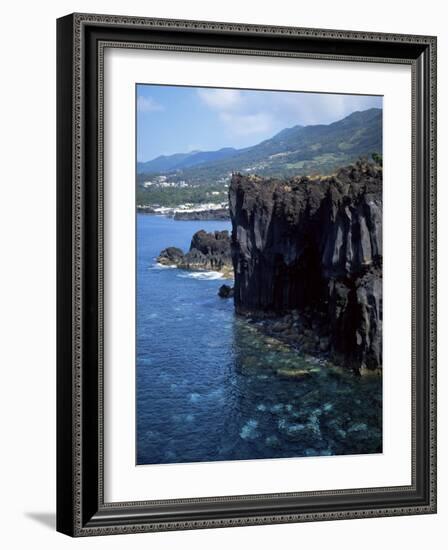 Volcanic Coastline, Island of Sao Jorge, Azores, Portugal, Atlantic-David Lomax-Framed Photographic Print