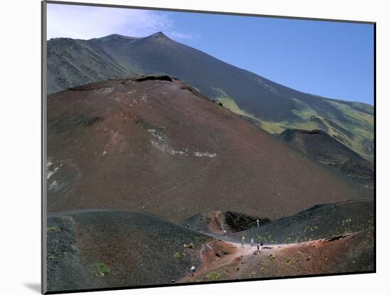 Volcanic Cones, Mount Etna, Sicily, Italy-Peter Thompson-Mounted Photographic Print