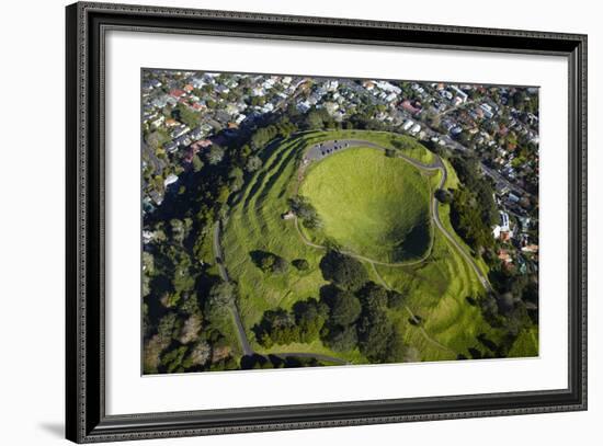 Volcanic Crater, Mt. Eden, Auckland, North Island, New Zealand-David Wall-Framed Photographic Print