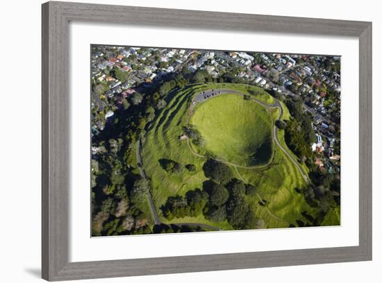 Volcanic Crater, Mt. Eden, Auckland, North Island, New Zealand-David Wall-Framed Photographic Print