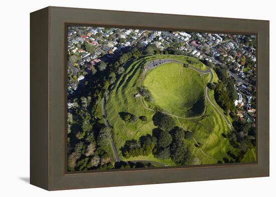 Volcanic Crater, Mt. Eden, Auckland, North Island, New Zealand-David Wall-Framed Premier Image Canvas