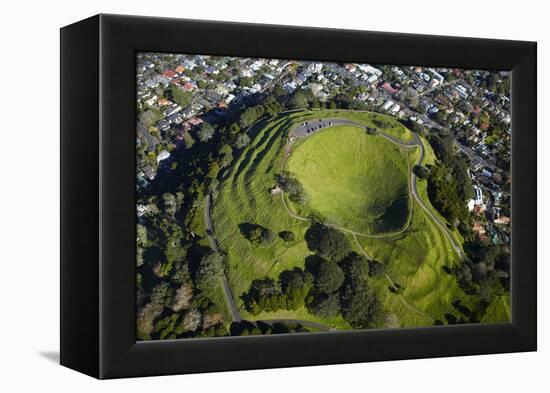 Volcanic Crater, Mt. Eden, Auckland, North Island, New Zealand-David Wall-Framed Premier Image Canvas