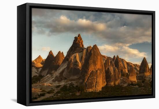 Volcanic Desert Landscape and its Fabulous Geographical Structures Caught in Evening Light-David Clapp-Framed Premier Image Canvas