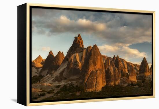 Volcanic Desert Landscape and its Fabulous Geographical Structures Caught in Evening Light-David Clapp-Framed Premier Image Canvas