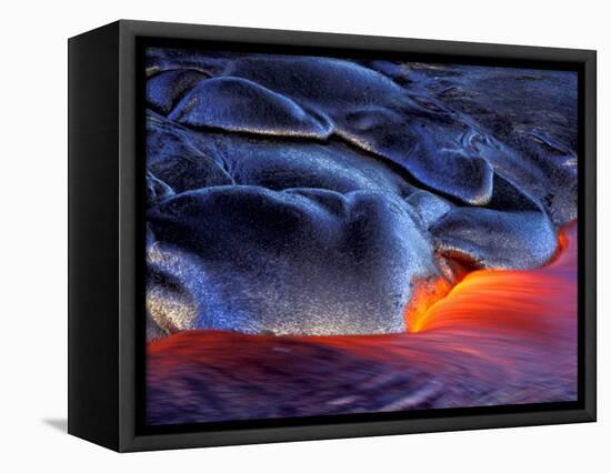 Volcanic Eruption, Volcanoes National Park, Kilauea, Big Island, Hawaii, USA-Art Wolfe-Framed Premier Image Canvas