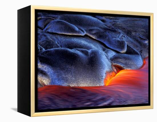 Volcanic Eruption, Volcanoes National Park, Kilauea, Big Island, Hawaii, USA-Art Wolfe-Framed Premier Image Canvas