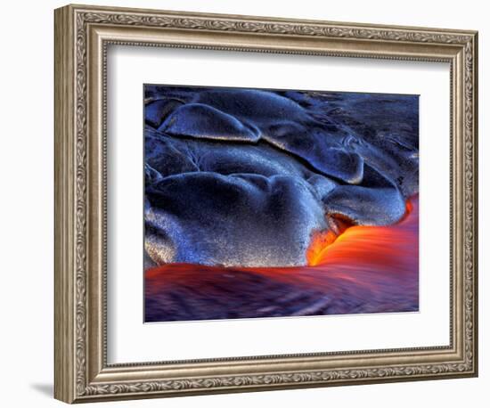 Volcanic Eruption, Volcanoes National Park, Kilauea, Big Island, Hawaii, USA-Art Wolfe-Framed Photographic Print