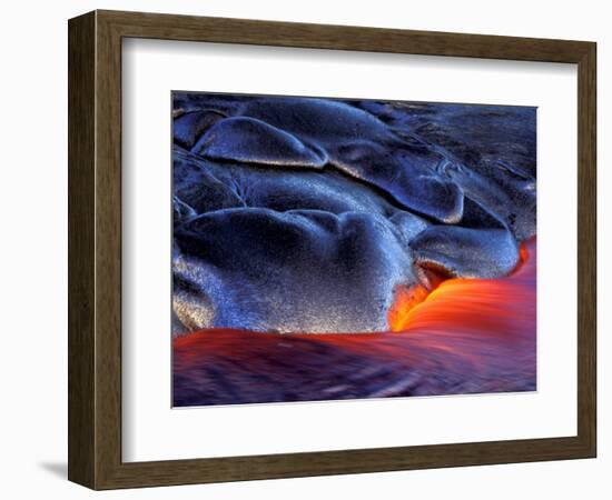 Volcanic Eruption, Volcanoes National Park, Kilauea, Big Island, Hawaii, USA-Art Wolfe-Framed Photographic Print