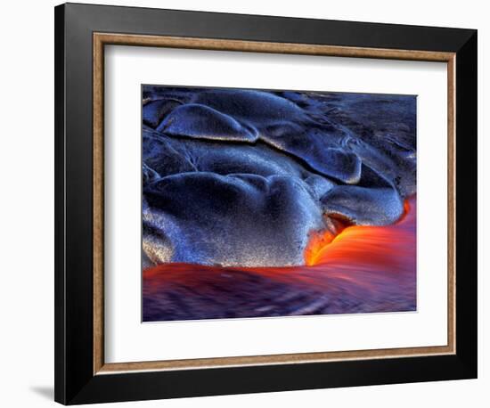 Volcanic Eruption, Volcanoes National Park, Kilauea, Big Island, Hawaii, USA-Art Wolfe-Framed Photographic Print